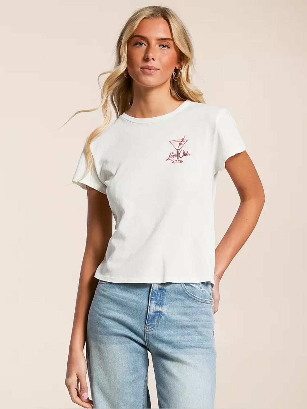 Z Supply Embroidered Love Club Tee